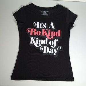 Be Kind kids junior black tee L